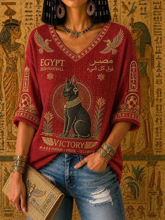 Women's Egypt Football Waffle T-shirt