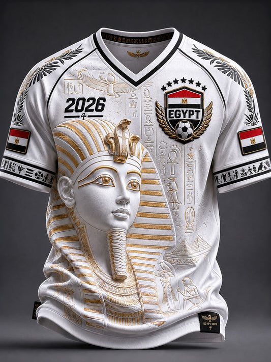 Men's 2026 Egypt Football V-Neck T-Shirts