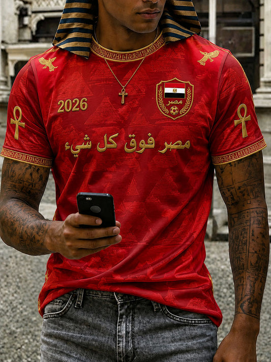 Men's Egyptian Football 'Life, Stability, Strength' T-Shirts