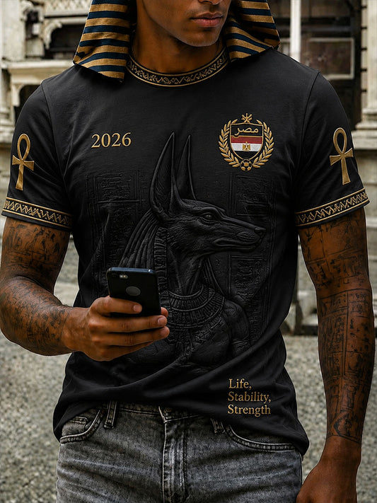 Men's Egyptian Football Anubis T-Shirts
