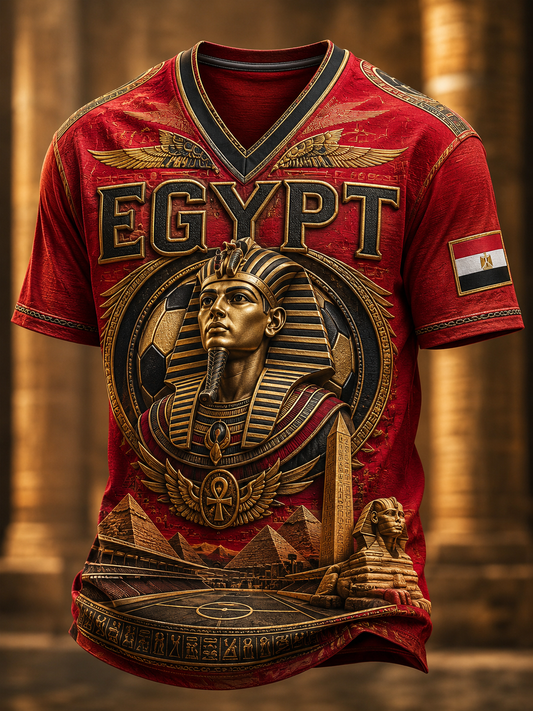 Men's Egyptian Football V-Neck T-Shirt