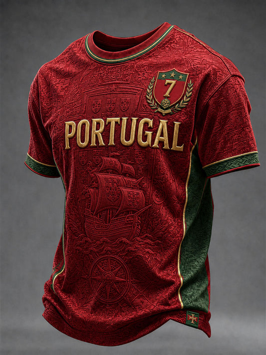 Men's Portugal Football Short Sleeves T-shirt
