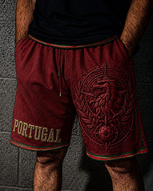 Men's Portugal Football Printed Shorts