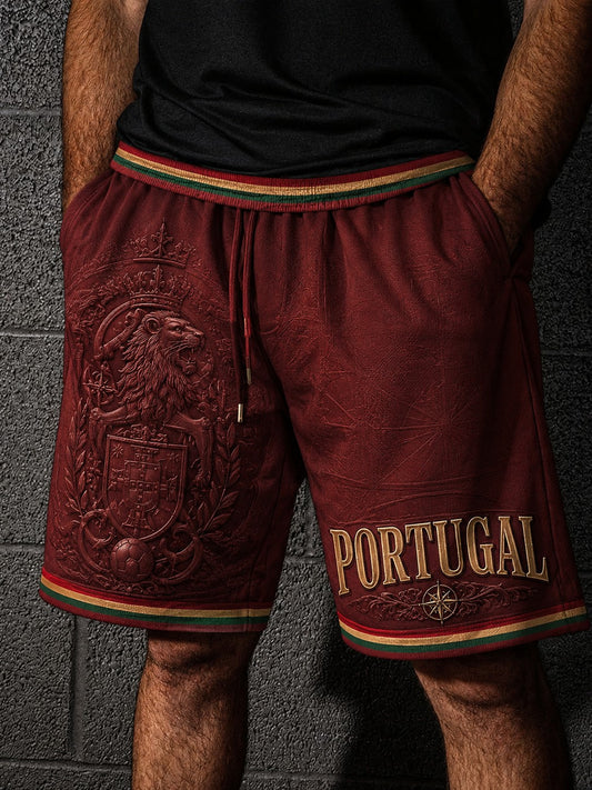 Men's Portugal Football Printed Shorts