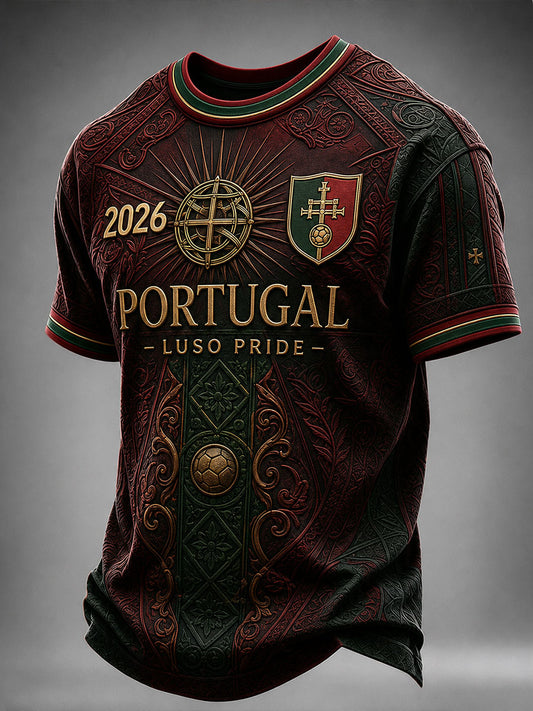 Men's Portugal Football Short Sleeves T-shirt