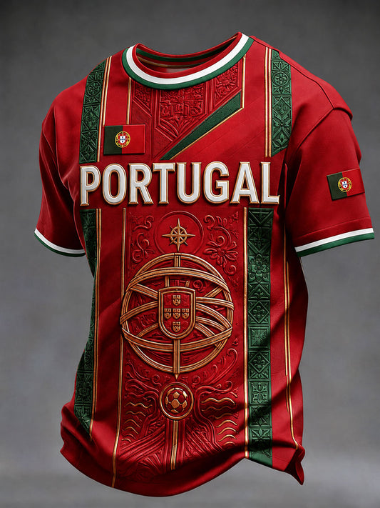 Men's Portugal Football Short Sleeves T-shirt