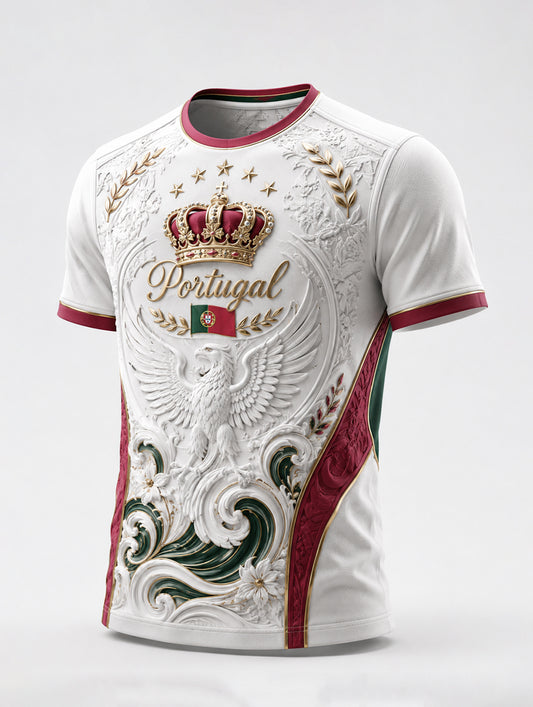 Men's Portugal Football Match Support Art Print T-Shirt
