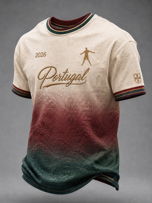 Men's Famous Football Player Printed Casual T-Shirt