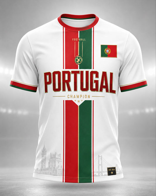 Men's Portugal Football Match Support Art Print T-Shirt