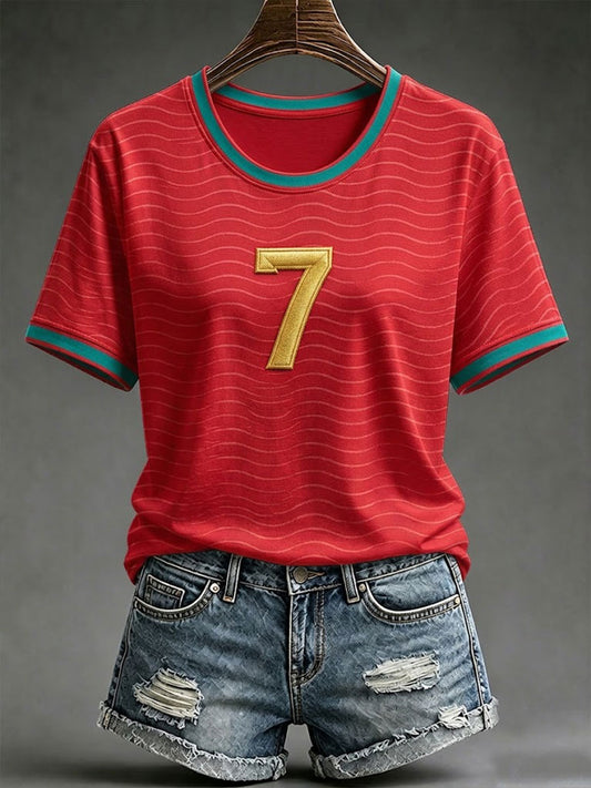 Women's Portugal Football Short-sleeved T-shirt