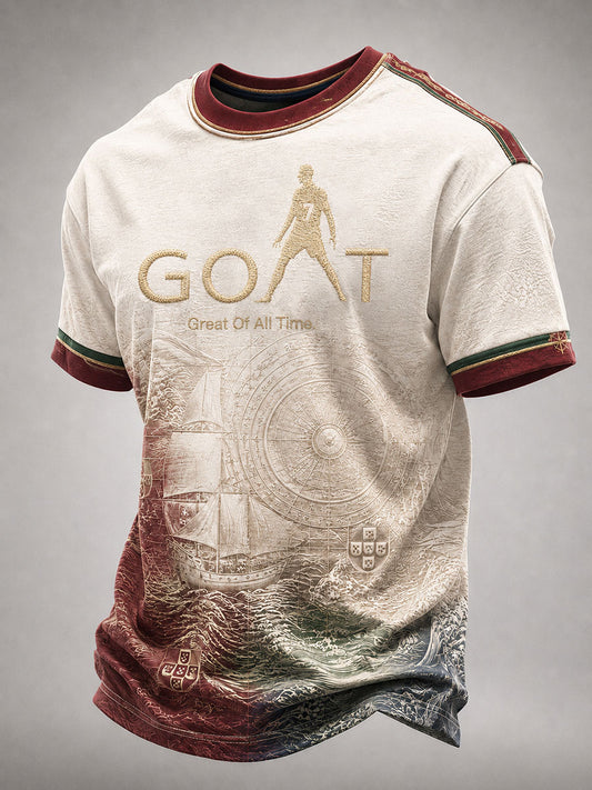 Men's Famous Football Player Printed Casual T-Shirt