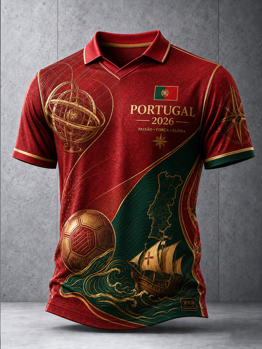 Retro 2026 Portugal Soccer Classic Sports T-Shirt