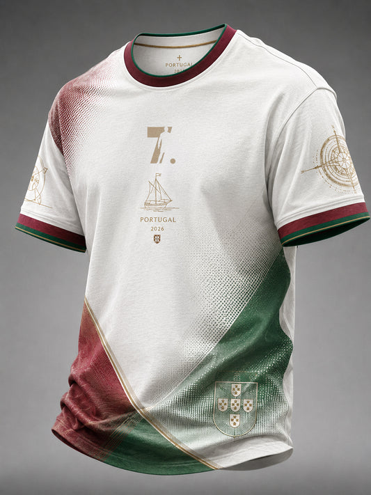 Men's Famous Football Player Printed Casual T-Shirt