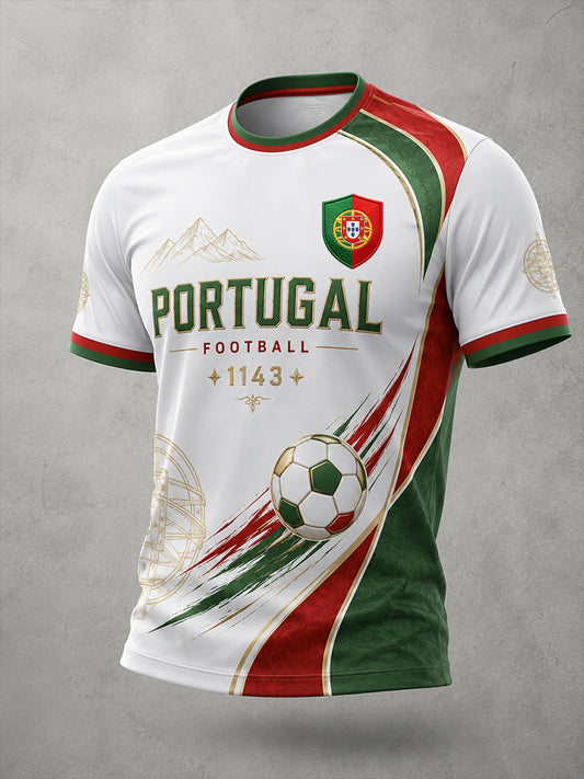 Men's Portugal Football Match Support Art Print T-Shirt