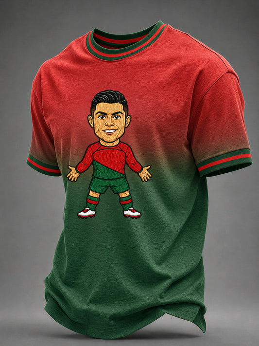 Men's Famous Football Player Printed Casual T-Shirt