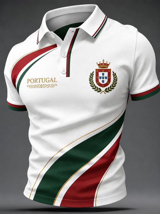 Men's Portuguese Football Print Casual Top