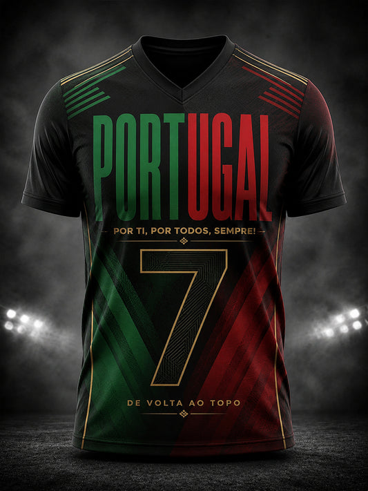 Men's Portugal Football Legend Graphic V-neck T-shirt