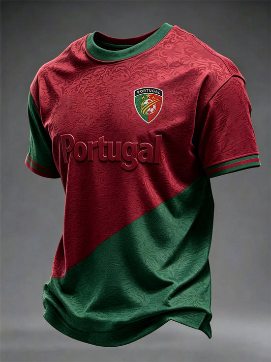 Men's Portuguese Football Printed T-shirt