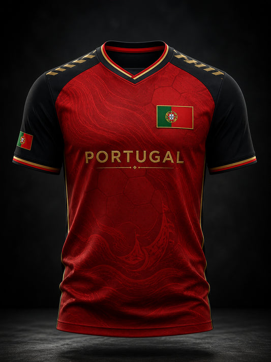 Men's Portugal Football Match Cheer Art Print T-Shirt