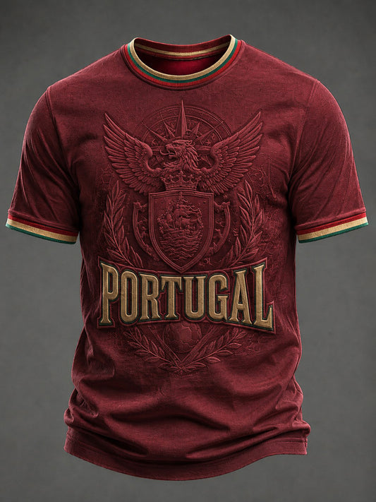 Men's Portugal Football Printed T-shirt