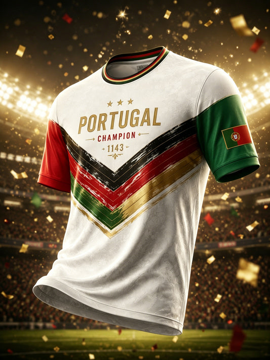 Men's Portugal Football Match Cheer Art Print T-Shirt