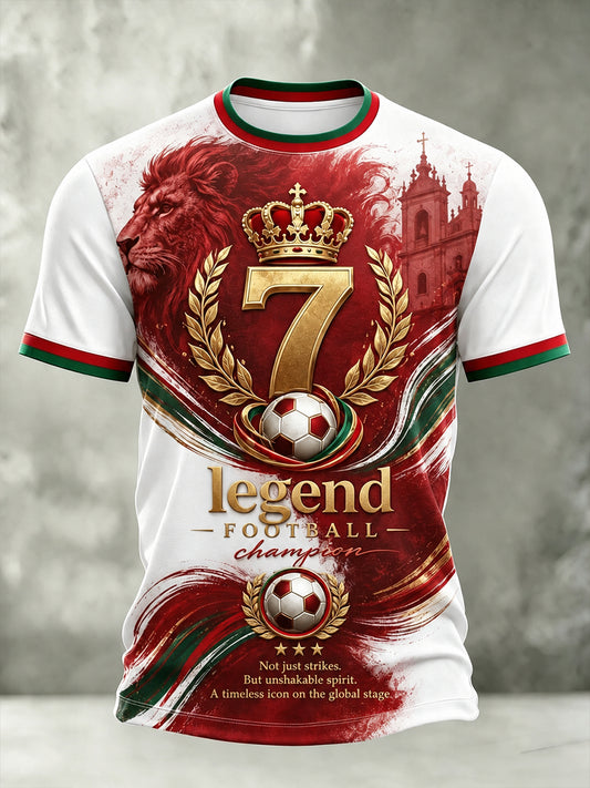 Men's Portugal Football Match Support Art Print T-Shirt