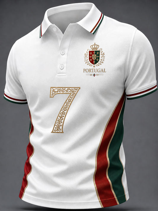 Men's Portuguese Football Print Casual Top
