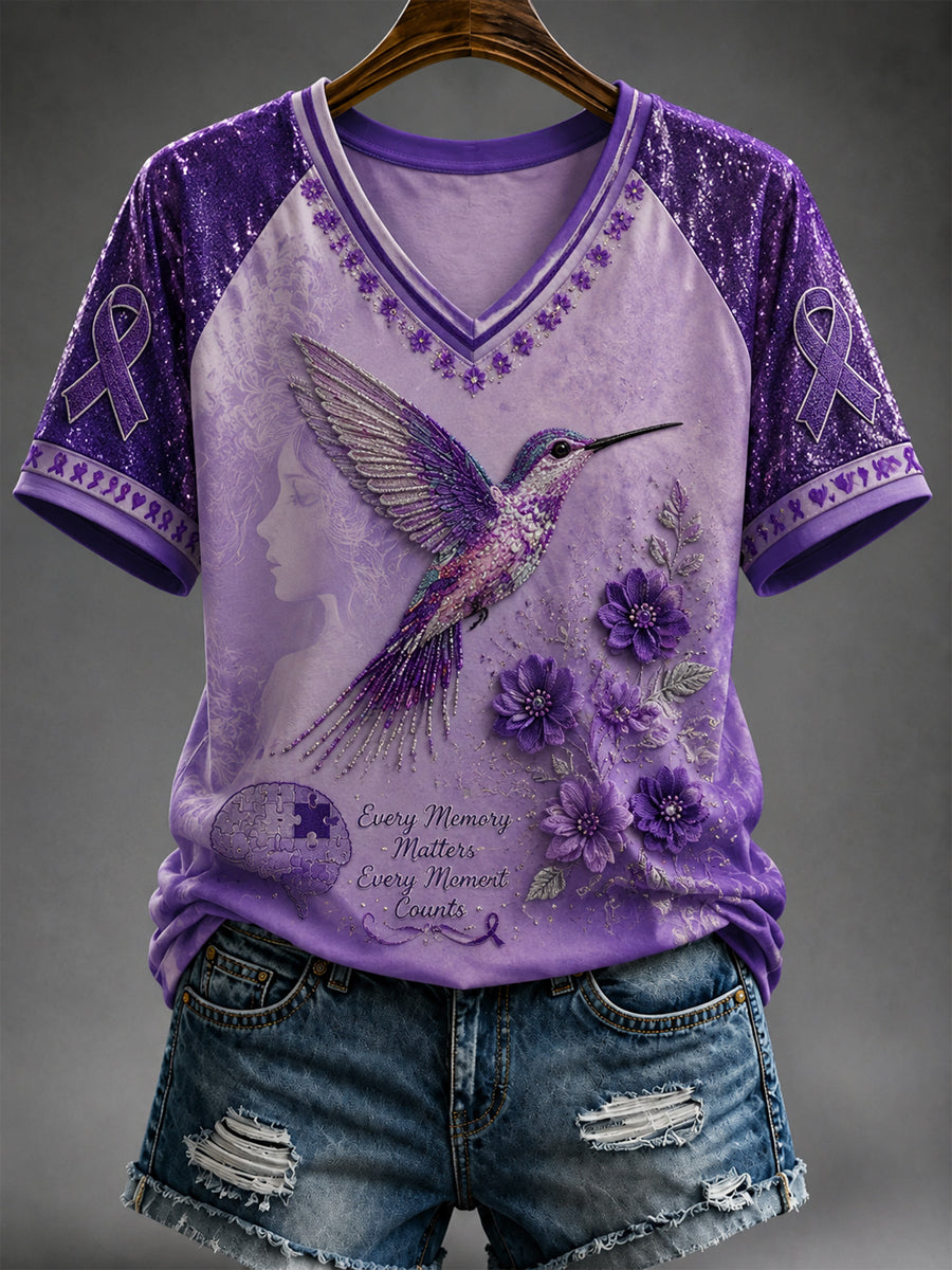 Women's Alzheimer's Awareness Graphic T-Shirt