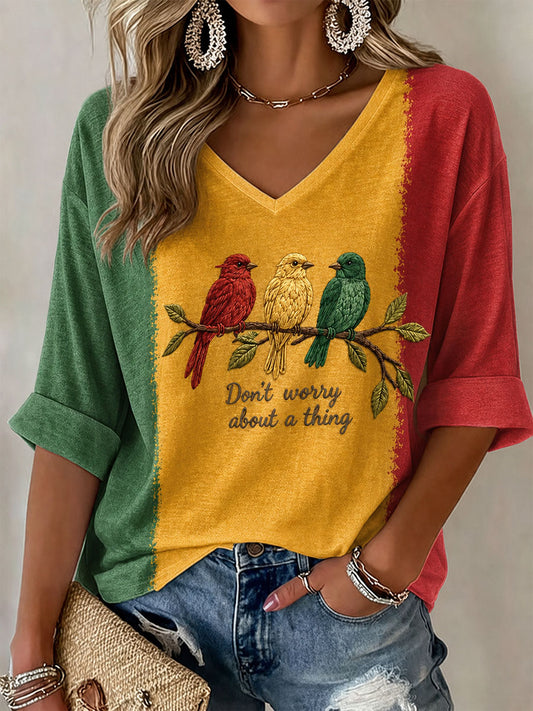 Women's Reggae Print Casual Top