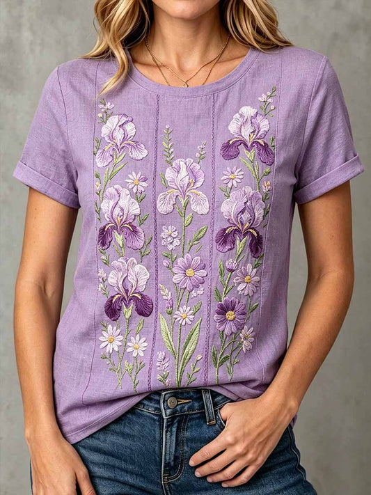 Women's Alzheimer's Awareness Pattern Printed T-Shirt