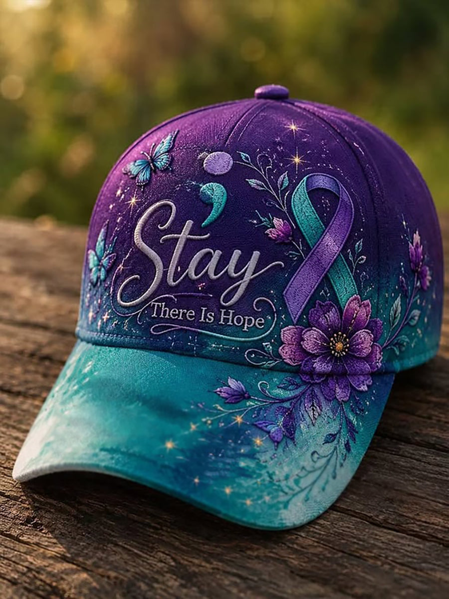 Unisex Suicide Prevention Awareness Print Cap