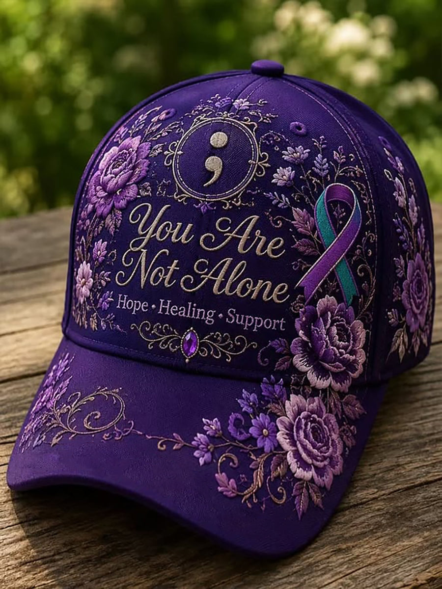 Unisex Suicide Prevention Awareness Print Cap