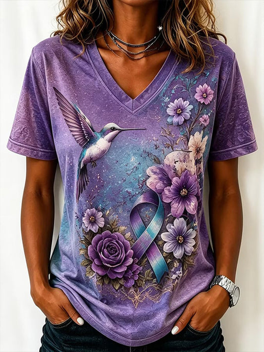 Women's Suicide Prevention Awareness Print T-shirt