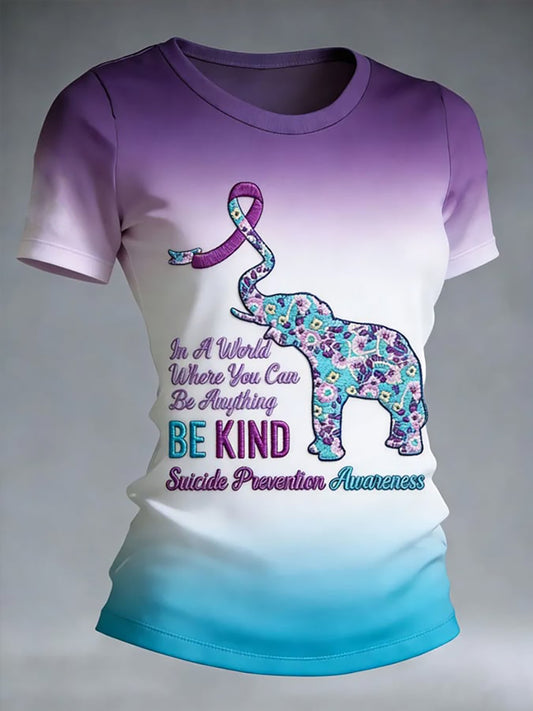 Women's Suicide Prevention Awareness Print T-shirt