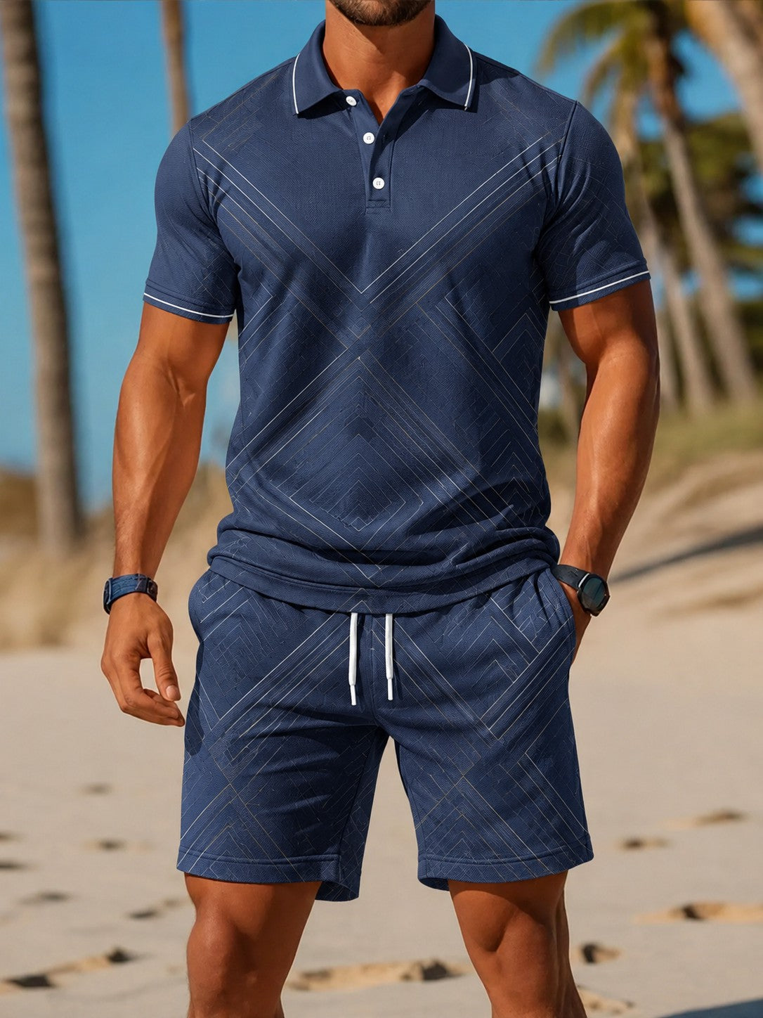Men's Casual Business Short-sleeved Suit