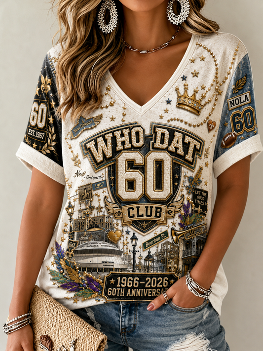 Women's New Orleans Saints Linen Short-Sleeved T-Shirt