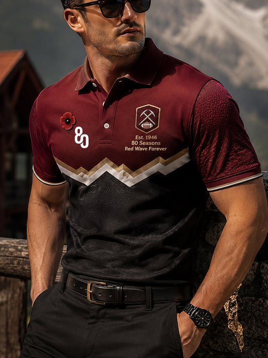 Men's San Francisco 49ers 80th Anniversary Art Print Polo