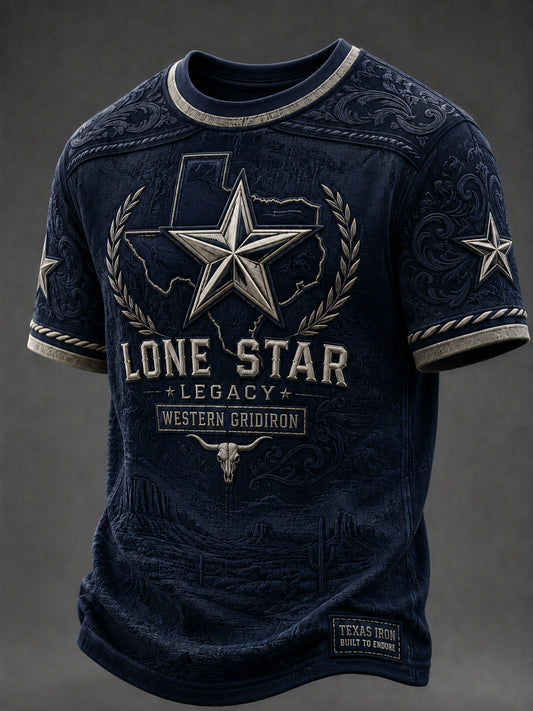 Men’s Rugby Dallas Cowboys Printed Casual Short-Sleeve T-Shirt