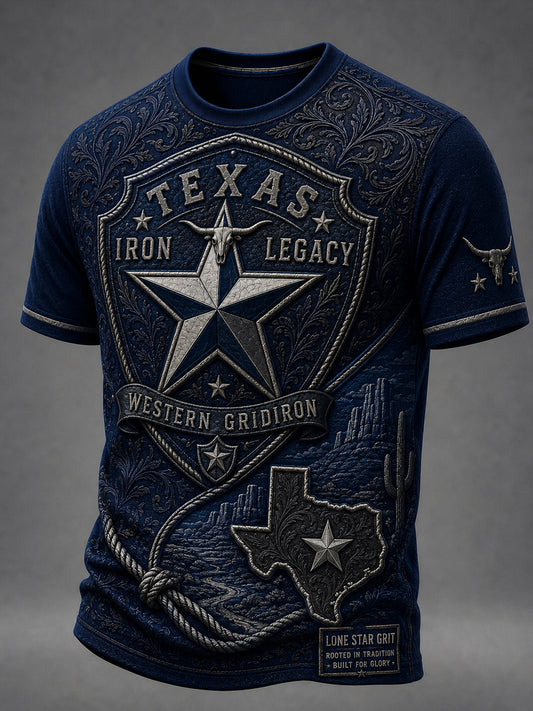 Men’s Rugby Dallas Cowboys Printed Casual Short-Sleeve T-Shirt