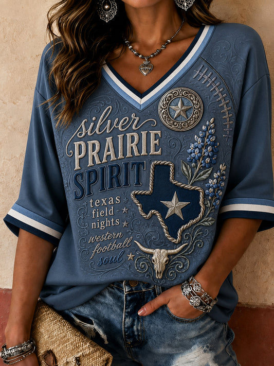 Women’s Rugby Dallas Cowboys Printed Casual Top