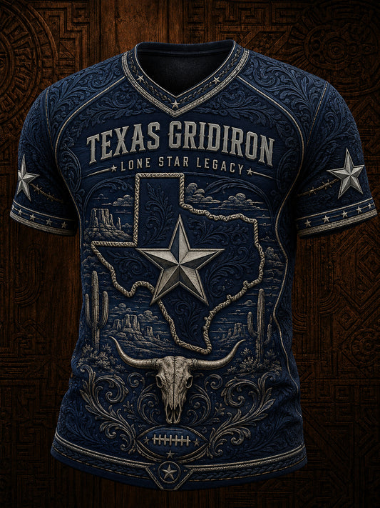 Men’s Rugby Dallas Cowboys Printed Casual Short-Sleeve T-Shirt