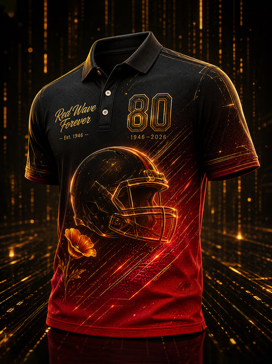 Men's San Francisco 49ers 80th Anniversary Art Print Polo