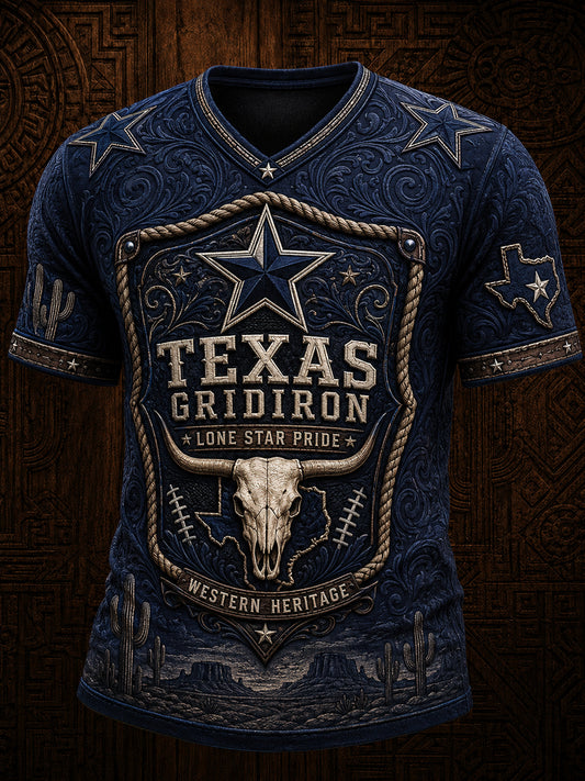 Men’s Rugby Dallas Cowboys Printed Casual Short-Sleeve T-Shirt
