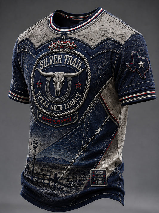 Men’s Rugby Dallas Cowboys Printed Casual Short-Sleeve T-Shirt