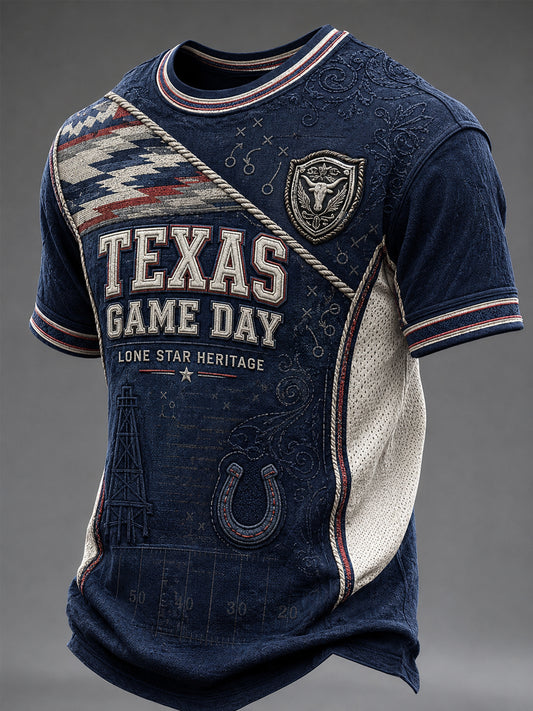 Men’s Rugby Dallas Cowboys Printed Casual Short-Sleeve T-Shirt