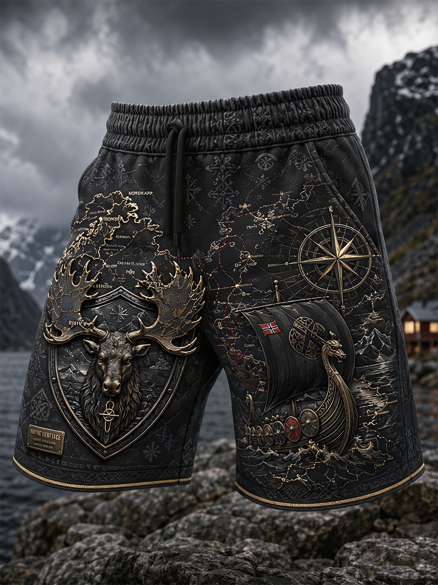 Men's Norwegian Animal Map Shorts