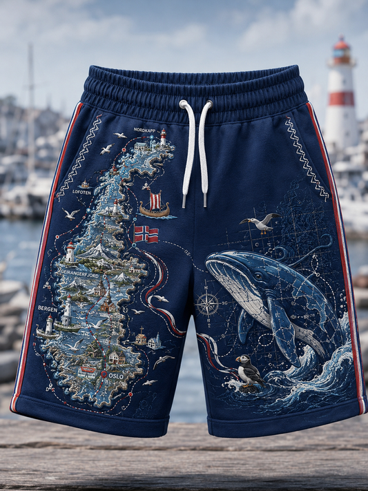 Men's Norwegian Animal Map Shorts