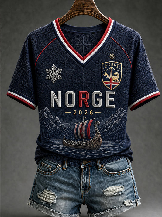 Women's Retro “Norway Forward” Casual T-Shirt