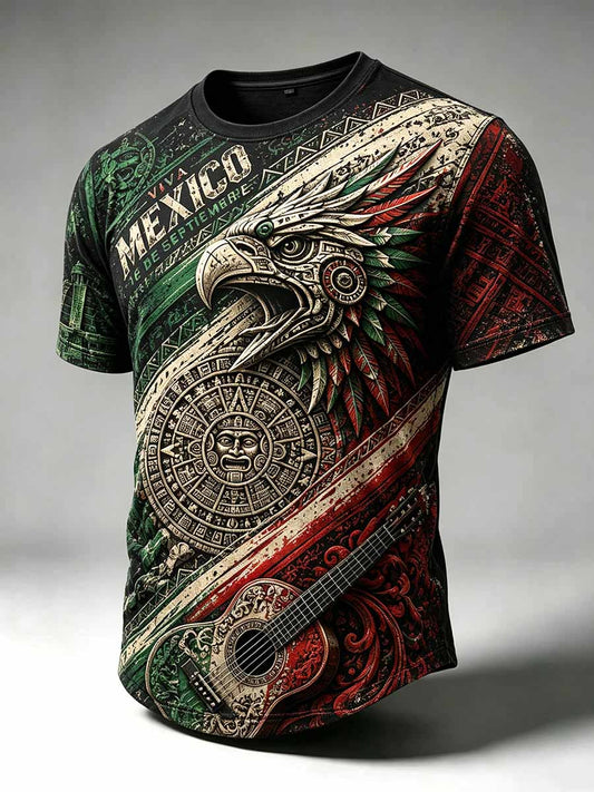 Men's Mexican Independence Day Printed Casual T-Shirt
