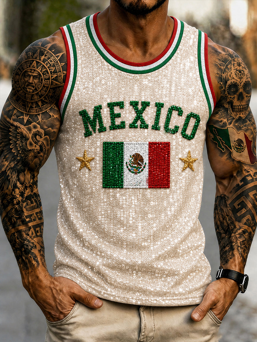 Men's Mexico Lover Art Sleeveless Vests